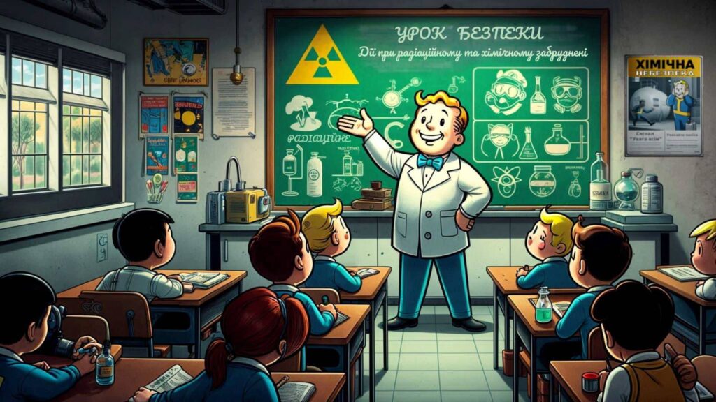Учні Кременчуцького ліцею № 11 під час навчання з безпеки