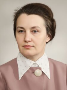 Портрет Любові Максимівни Заїки, директорки школи №11 у Кременчуці в 1977-1979 роках