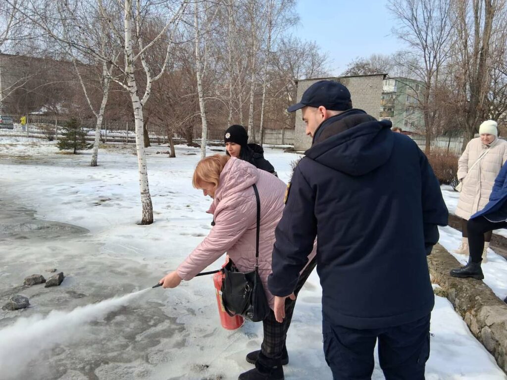 Тренування техслужби: пожежна безпека в ліцеї взимку