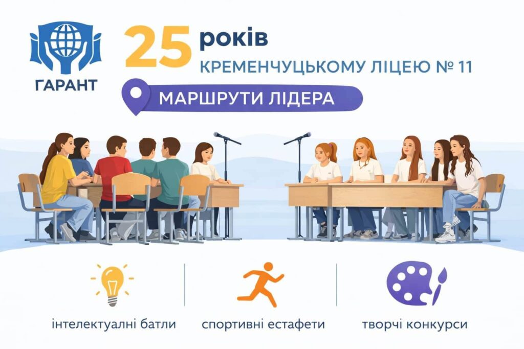 Стилізований постер гри Маршрути лідера Кременчуцького ліцею № 11