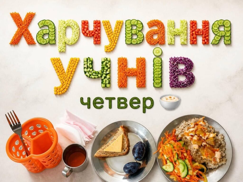 Харчування учнів четвер — порція ячнева каша та сливи